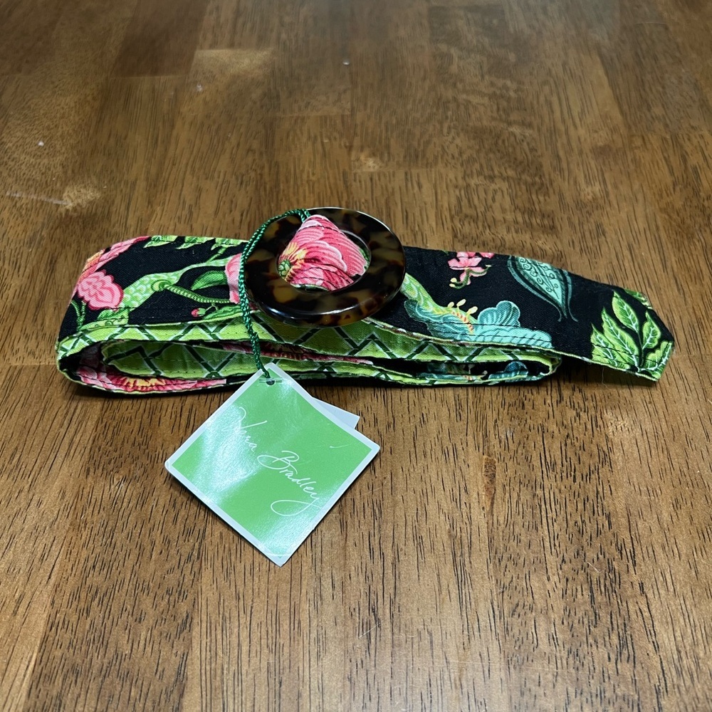 NEW Vera Bradley Limited Edition Botanica Reversible Adjustable Fabric Belt